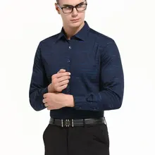 Весна Для мужчин из бамбукового волокна для рубашки, рубашки с длинным рукавом, простая в обращении Для мужчин деловая, общественная Smart Повседневная рубашка