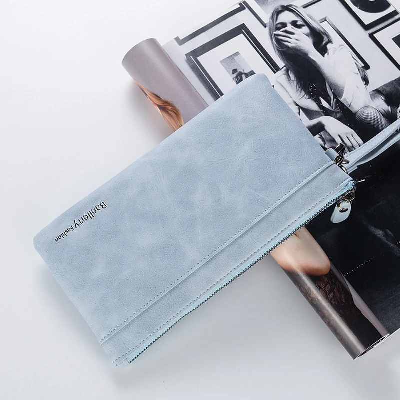

Ladies Wallet Retro Clutch Bag Thin Simple Fashion Multi-Card Position Buckle Card Wallet