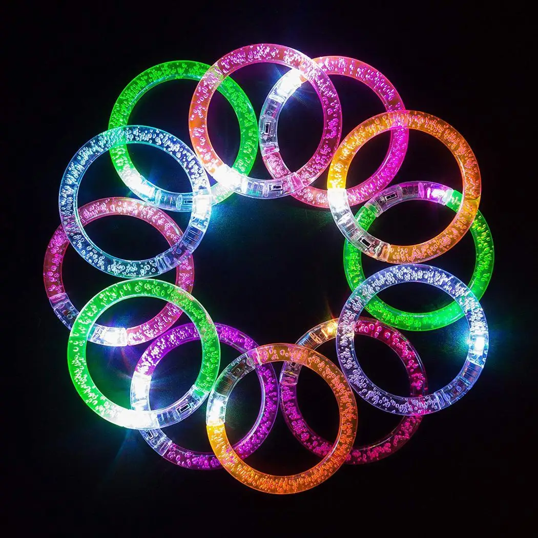 Reusable LED Flash Light Up Bracelet Casual, Travel, Outdoor, etc Flashing Wristband Party Club