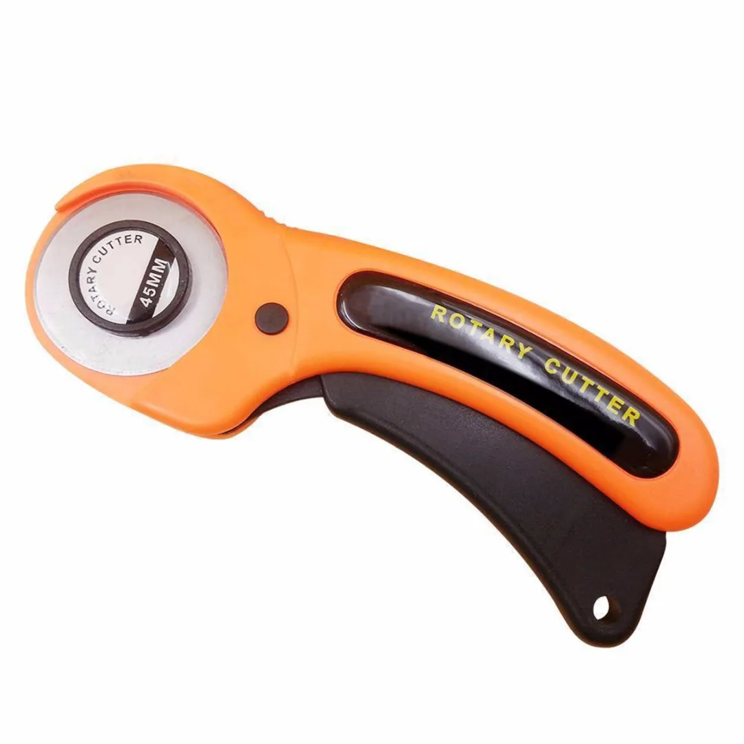 Rotary Cutter + 10Pcs 45mm Blades Sewing Quilters Fabric Cutting Tool