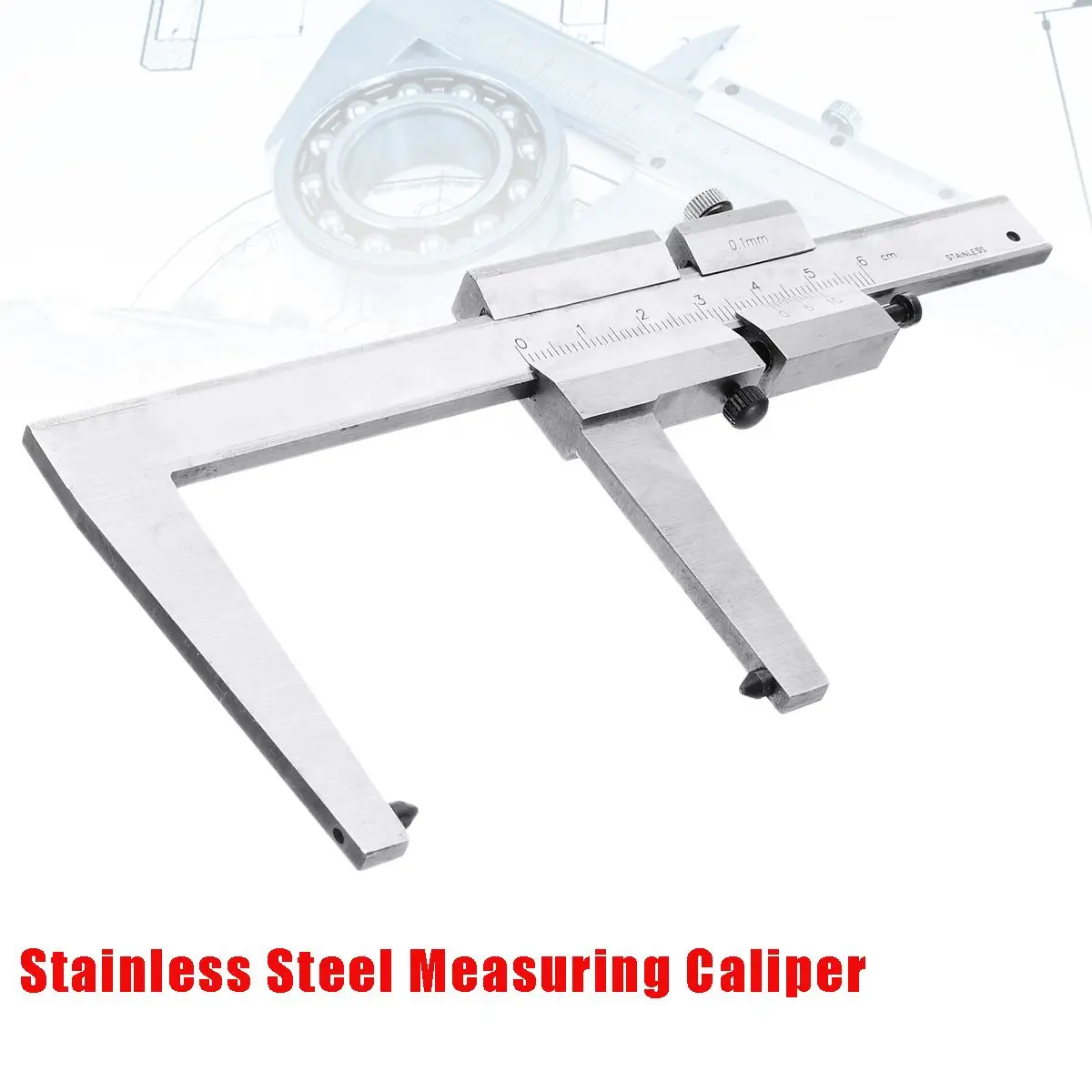 0 60mm Capacity Caliper Vernier Brake Disc Disks Stainless Steel