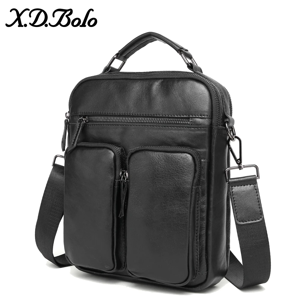 

X.D.BOLO Bag Men's Genuine Leather Messenger Shoulder Bag for Men Business Briefcase Male Crossbody Bags for Documents