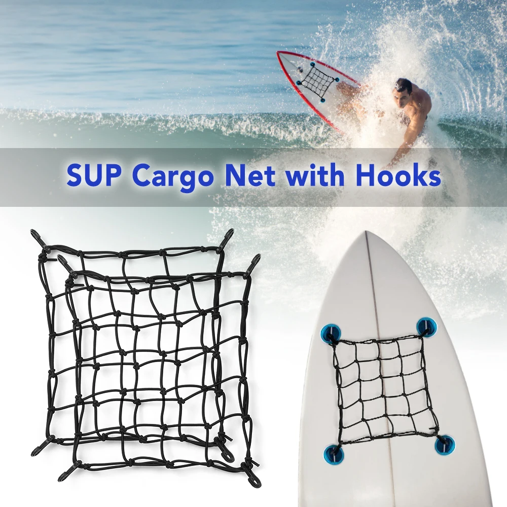 1 шт./2 шт. SUP Cargo Net Deck Storage Mesh Net Paddle Board Cargo сетка-банджи с крючками каяк аксессуары лодка аксессуары