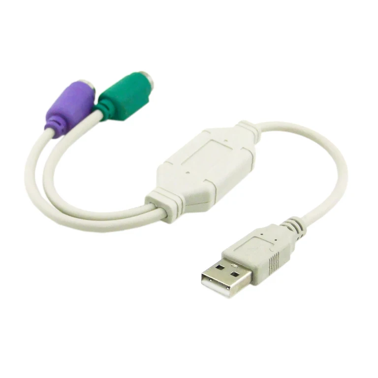 

CYDZ Keyboard Mouse Dual PS2 PS/2 MINI DIN 6pin to USB 2.0 Adapter Converter Cable for PC Laptop