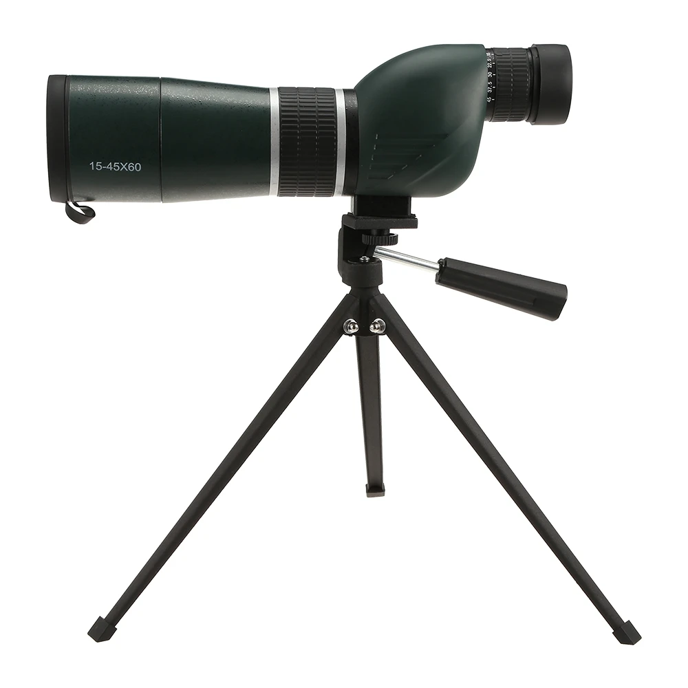 

15-45X60 Straight Monocular HD Telescope Optics Zoom for Wildlife Viewing with Tripod for Hunting Spotting Scope