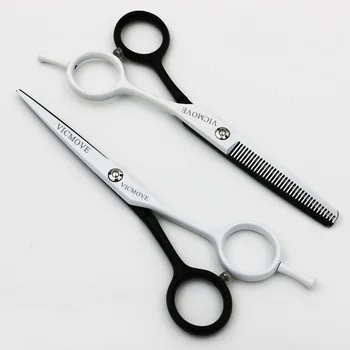 

5.5 inch Professional Hair Scissors Set Cutting+Thinning Barber Hairdressing Shears High Quality Black and White Styles