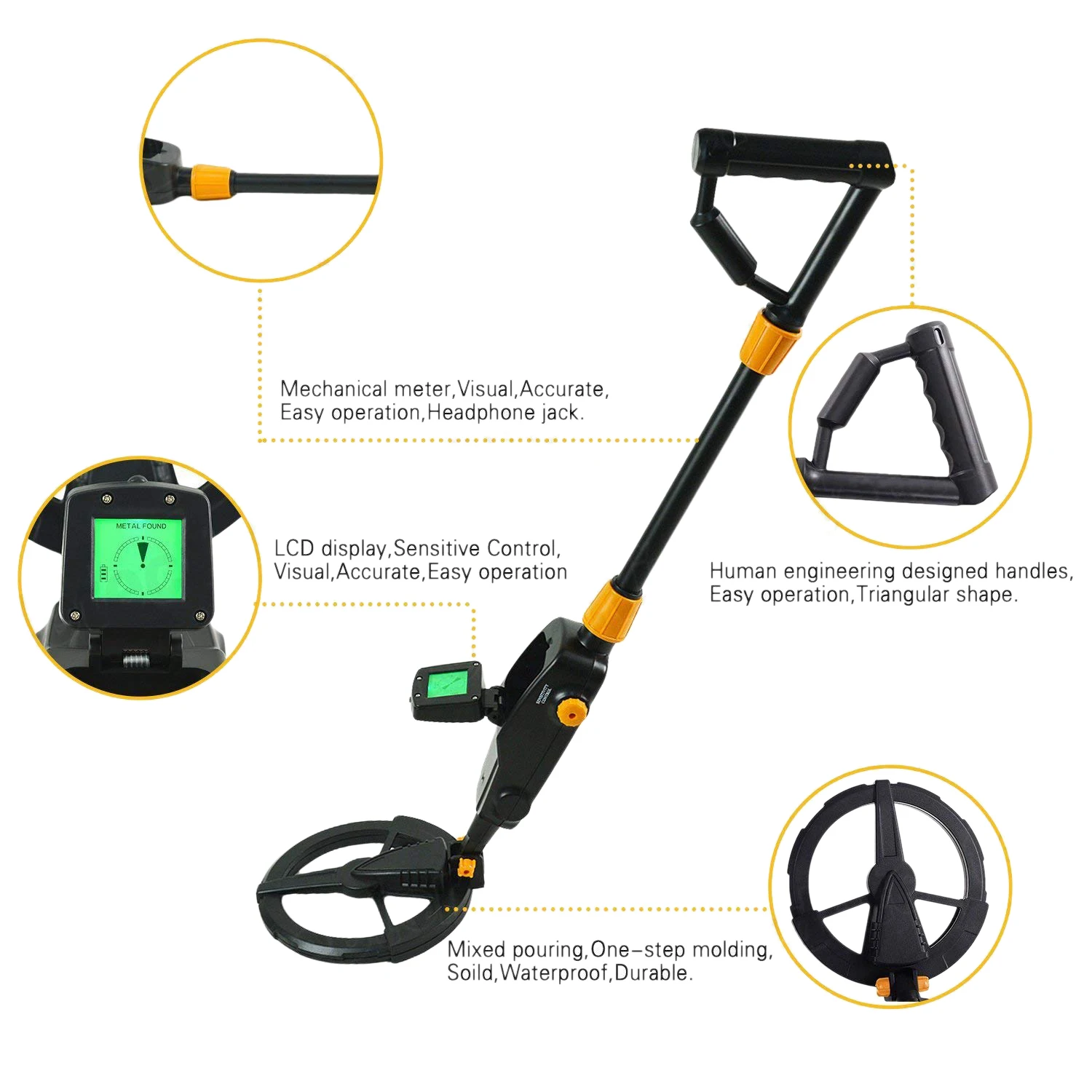 

HLZS-Metal Detector MD-1008A Advanced Kid's Gold Finder Treasure Hunter Pro Detector