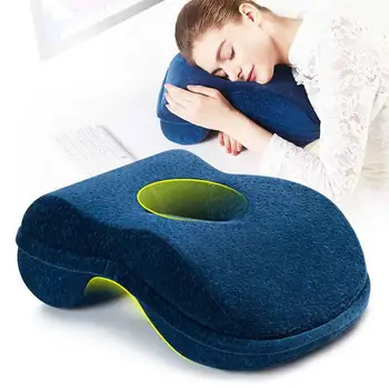 

Car Nap Sleeping Headrest Velvet Fabric Seat Cushion Memory Foam Break Support For Office Living Room Student Soft Home Cushion