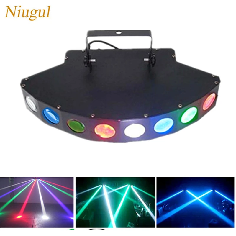 

RGBW 8X10W Lines Beam Scans DMX512 DJ Dance Bar Coffee Xmas Home Party Disco Effect Lighting Light System Show LED Scanner