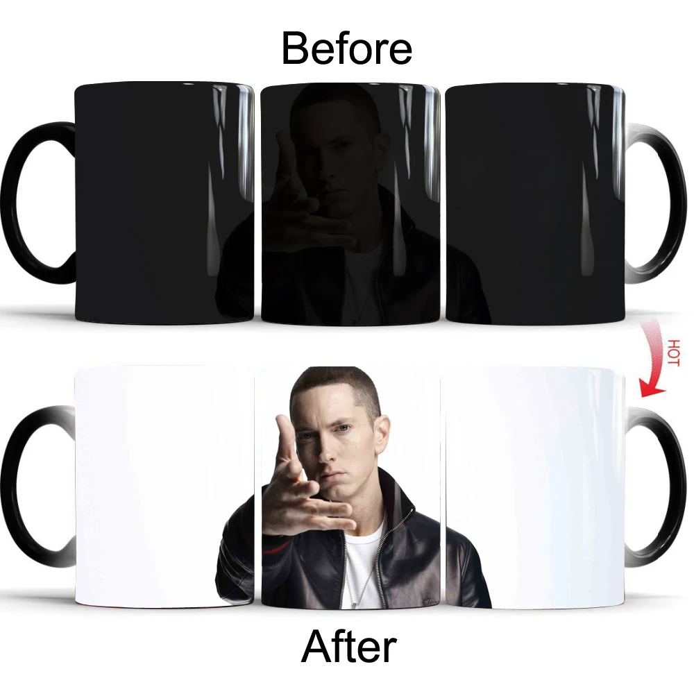 Волшебная керамическая кружка Eminem для чая молока и кофе горячая холодная