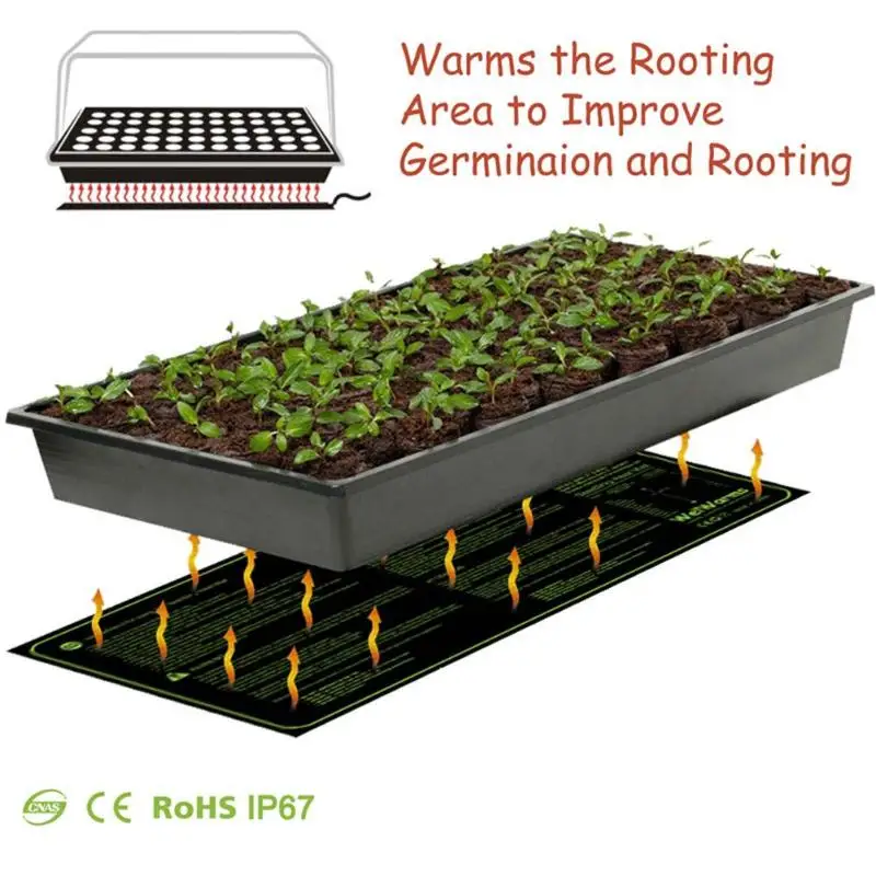 

50 x 25cm Seedling Heating Mat 110V/220V Waterproof Plant Seed Propagation Germination Clone Nursery Pad Garden Supplies Tools