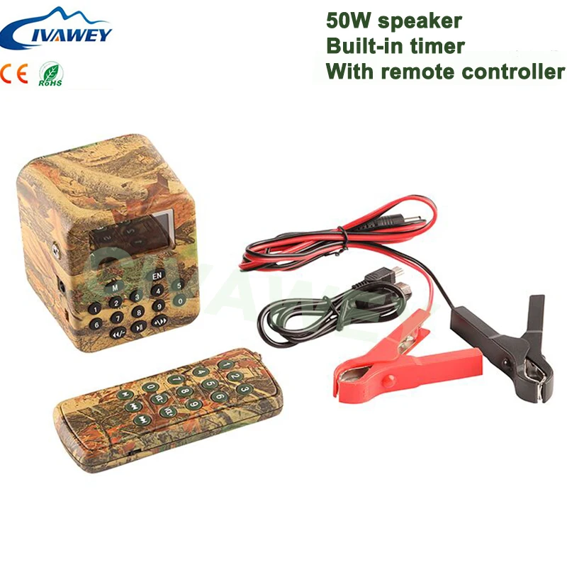 

desert use Wirelesss Remote Control 50w hunting bird caller mp3 player bird sound caller Predator Caller with timer on /off