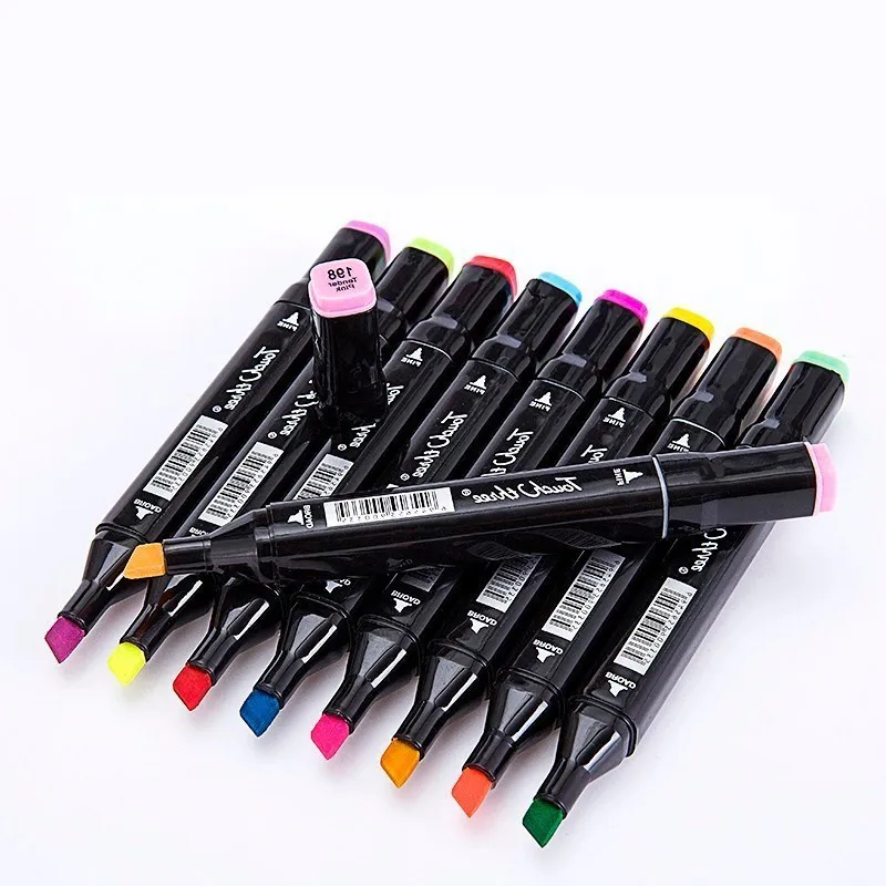 

Multicolor 168 Colors Marker Pen Double-headed Nib painting Art school Horticultural Landscape Design