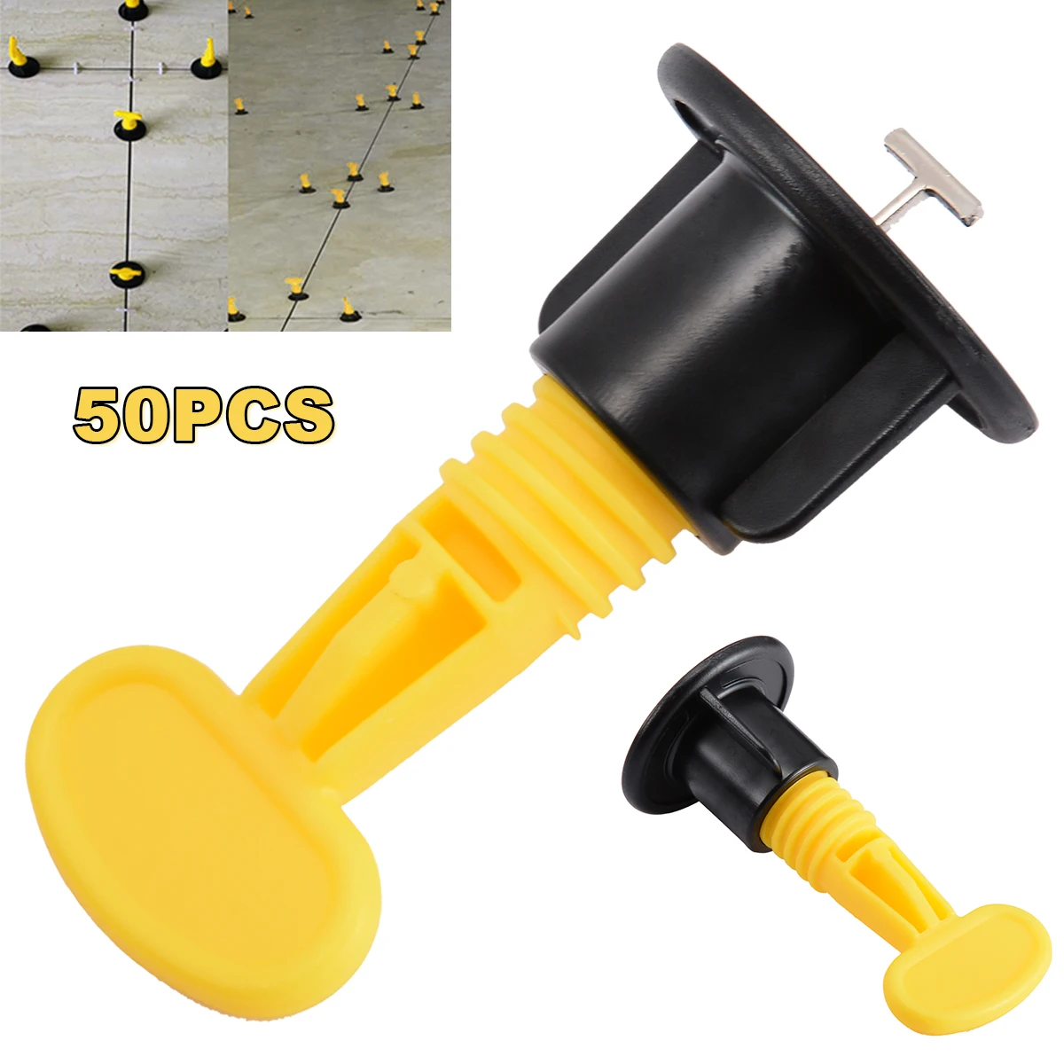 

50pcs Plastic Ceramic Leveler T Leveling System Kits for Tile Laying Home Garden Tiling Tool