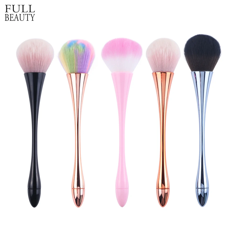 

1pcs New Cleaning Nail Brush Rose Gold Soft High Quality Nail Dust Glitter Remover Acrylic Handle Manicure Makeup Tools CH949