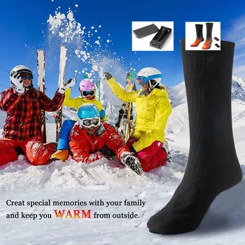 

Thermal Cotton Heated Socks Sport Ski Socks Winter Foot Warmer Electric Warming Sock Battery Power Men Women High Quality