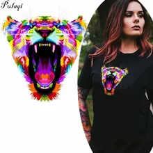 Pulaqi список волк Леопард теплопередачи Утюг 3d печатных для футболки одежда женщина куртка Diy на заказ H