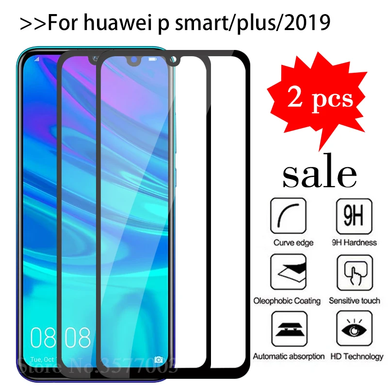 2 шт./лот защитное закаленное стекло для huawei p smart plus чехол huwei huawey huawe + 2019 Защитная