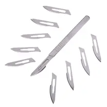 1 компл. 23# углеродистая сталь хирургические скальпель лезвия+ 1 шт. 4# ручка скальпель Режущий инструмент для домашнего творчества PCB ремонт животных хирургический нож