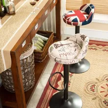 Swivel Lifting Bar Counter Chair with Footrest Restaurant Dinning Chair Rotatable Stool High Quality Classic Design cadeira