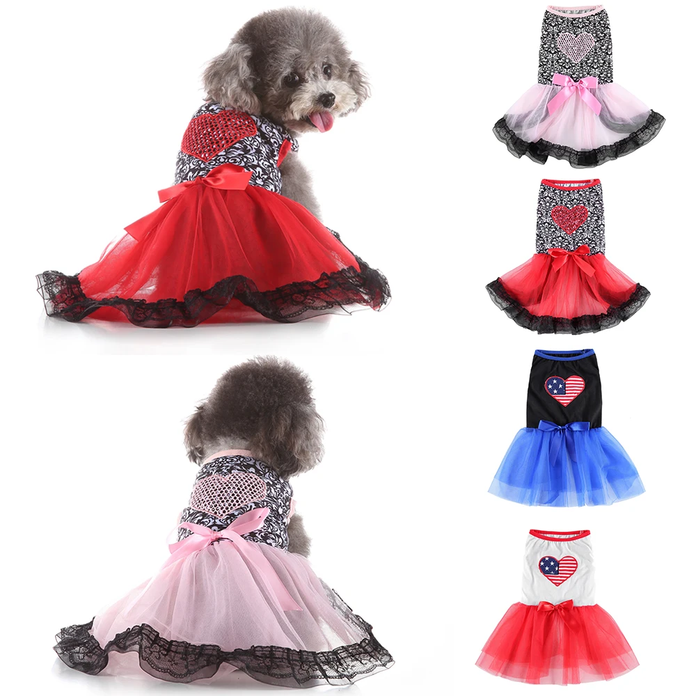 

Pet Dog Clothes Dress Sweety Princess Dress Teddy Puppy Wedding Dresses Fot Dog Small Medium Dogs Pet Accessories