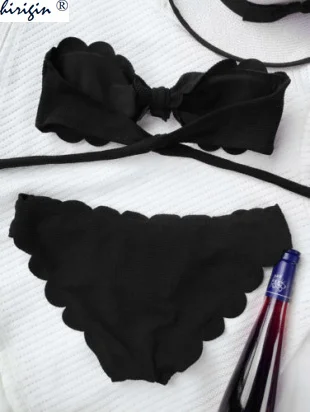

Wave Solid Hirigin Women Swimwear Push Up Padded Bra Bikini Sets Swimsuit Bathing Set
