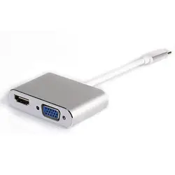 Type-C к HDMI 4 К VGA адаптер USB 3,1 type-C к видео конвертеры адаптер для Macbook/Chromebook/lenovo/Dell/samsung без драйвера