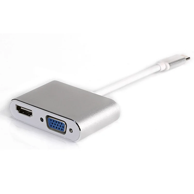 

Type-C To HDMI 4K VGA Adapter USB 3.1 Type-C to Video Converters Adaptor for Macbook/Chromebook/Lenovo/Dell/Samsung NO Driver