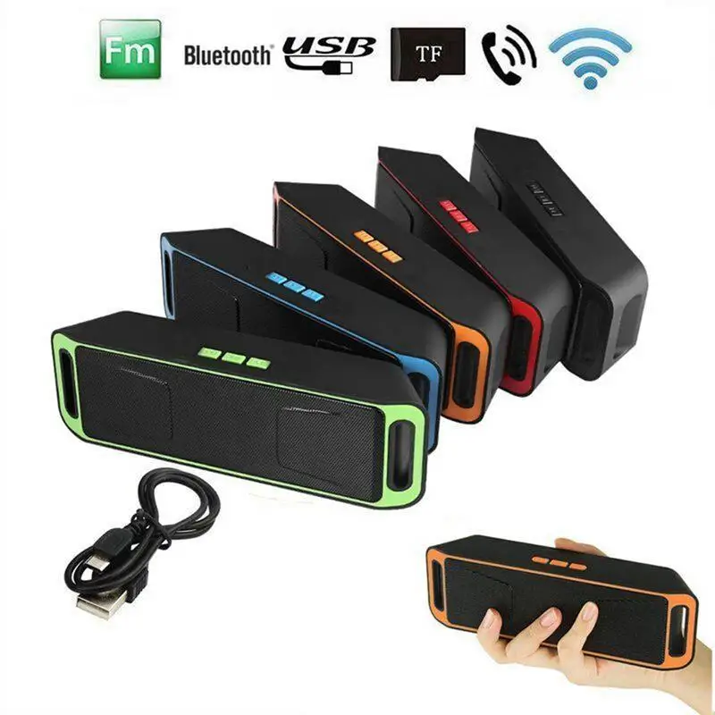 

Wireless Bluetooth 4.0 Speaker Rechargeable Outdoor Home Mini Portable Car Subwoofer Support USB TF FM Stereo Radio 5 Colors