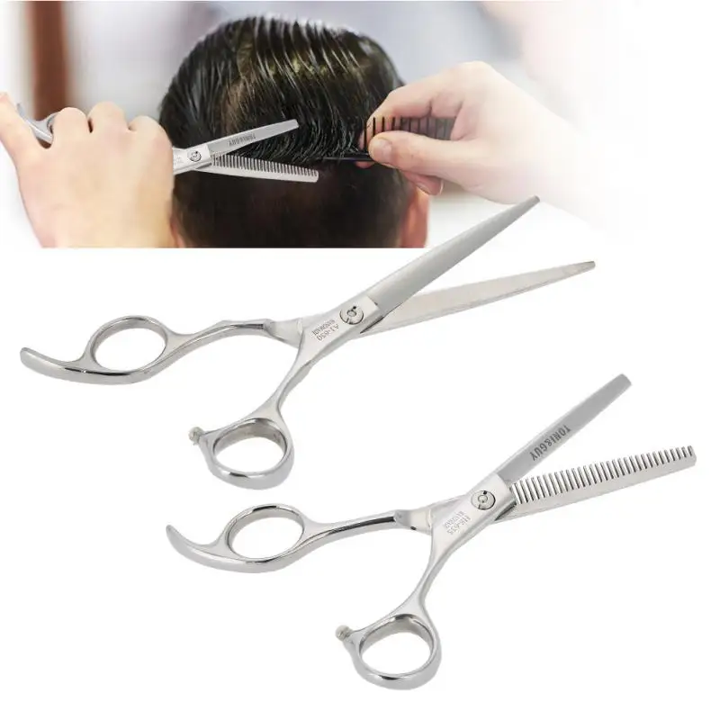 2 Types Hair Cutting Scissors Thinning Barber Shears Hairdressing
