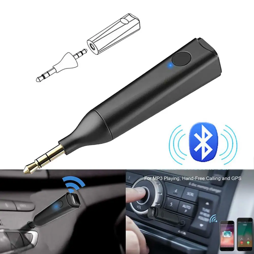 

Ostart Bluetooth 5.0 Stereo Audio Adapter 3.5mm 2.5mm A2DP Handsfree Music Receiver For Car Music Headphone Reciever