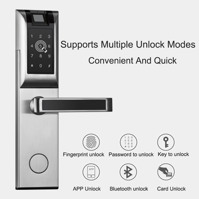 Digital Door Lock Electronic Lock Door Smart APP Bluetooth Password Fingerprint Touch Screen For Home Apartment Smart Lock      