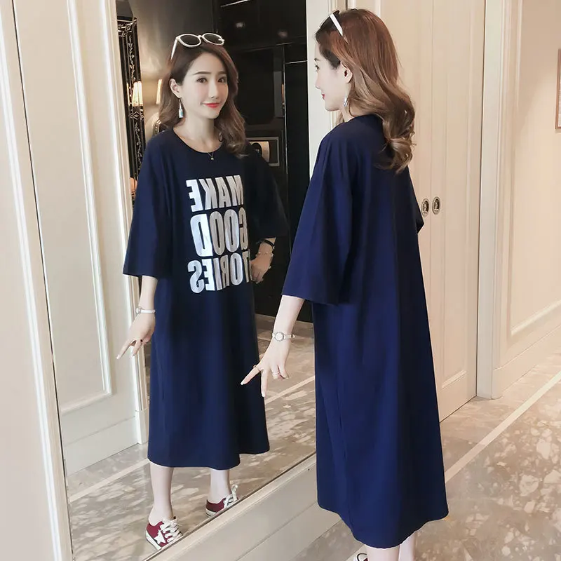 t shirt dress navy blue