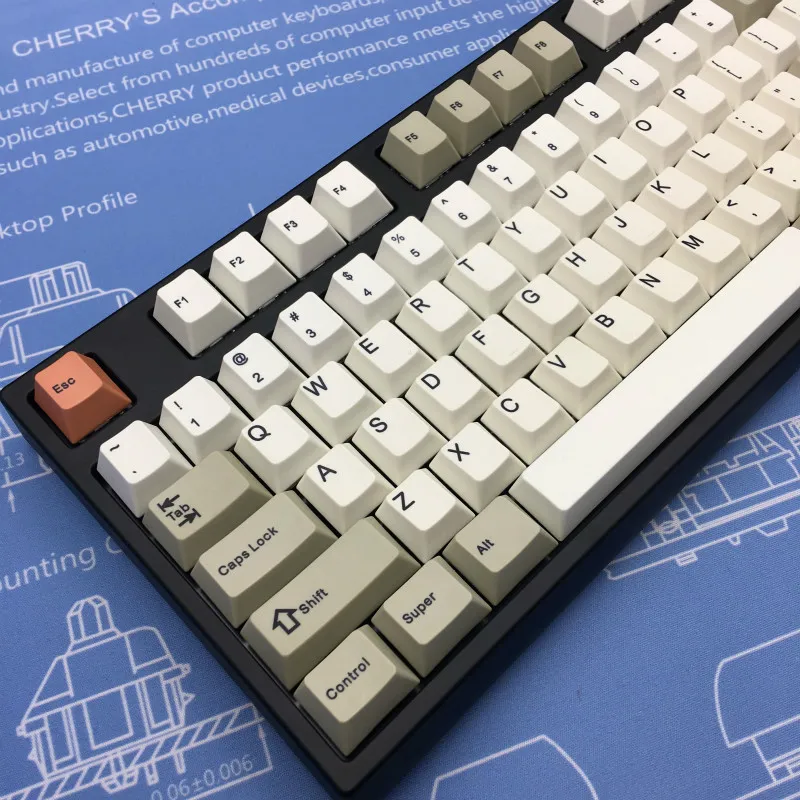 108 клавиш Og 9009 сублимационная крышка для ключей PBT Механическая клавиша для клавиатуры s Вишневый профиль план A