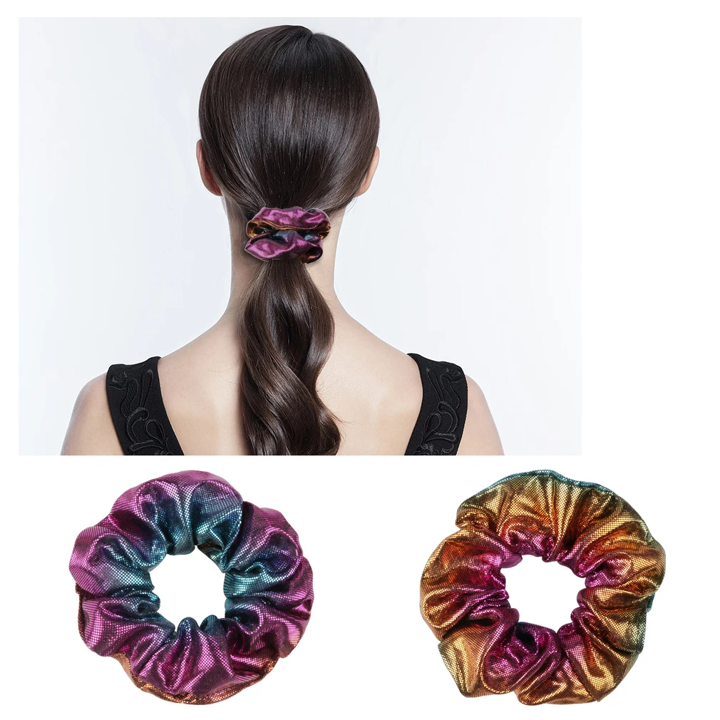 GYMNASTICS HOLOGRAM HAIR SCRUNCHIES IN 3 COLOURS DANCE