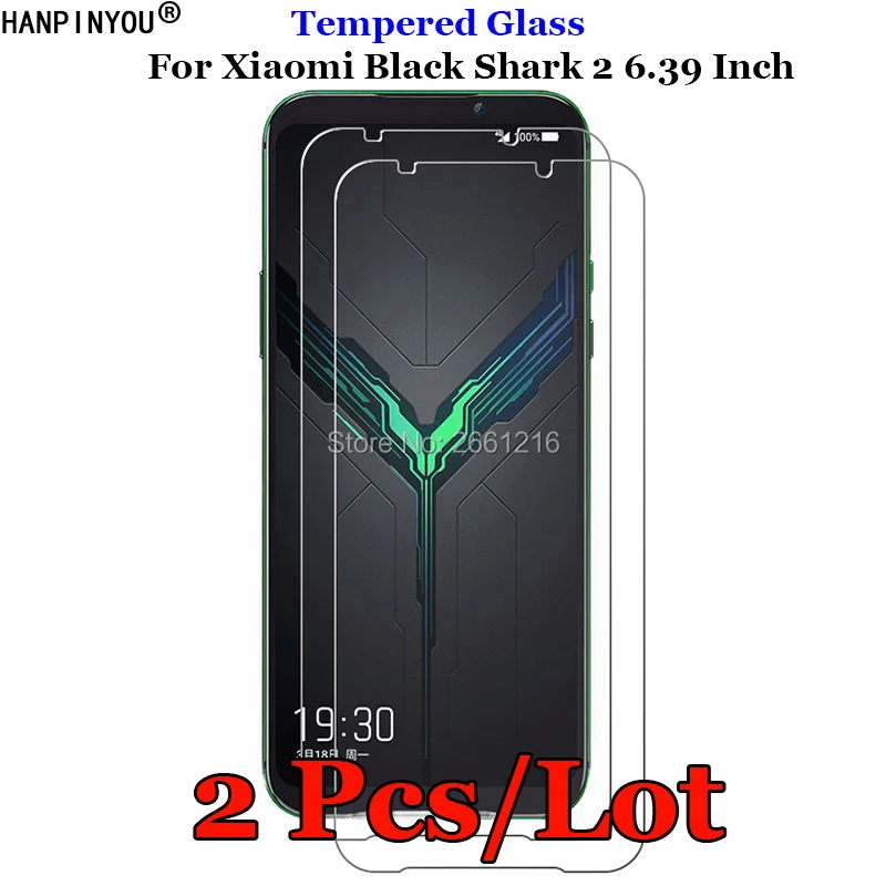 

2 Pcs/Lot For Xiaomi Black Shark2 Tempered Glass 9H 2.5D Premium Screen Protector Explosion-proof Film Black Shark 2 6.39
