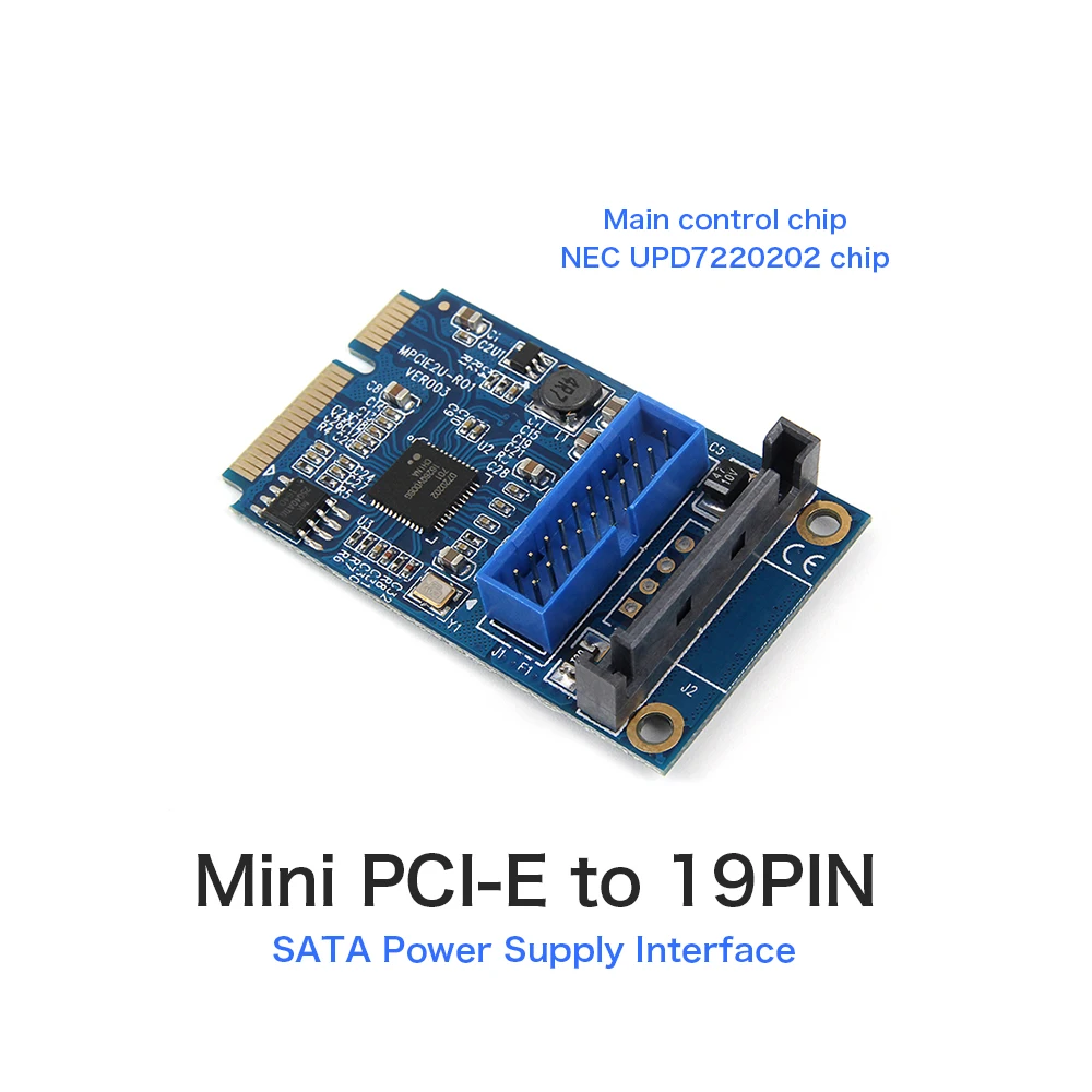 Mini PCI E к 19 контактный USB 3 0 5 Гбит/с двойной SATA USB3.0 мини адаптер расширения