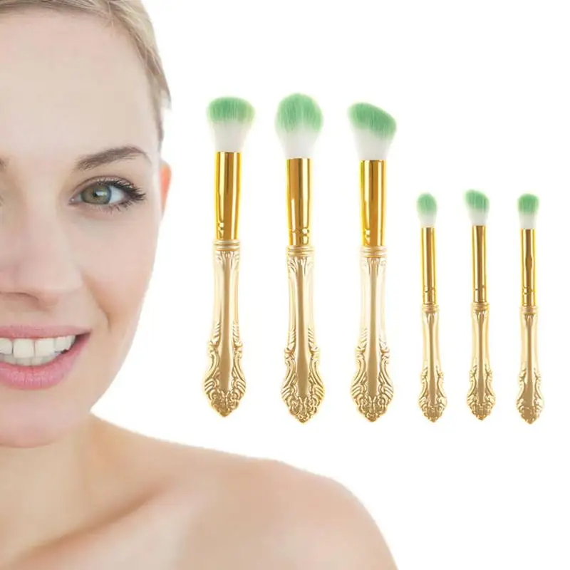 

6 Makeup Brush Sets Foundation Eye Shadow Loose Powder Blush Professional Beauty Makeup Tools Girls Must Organizer