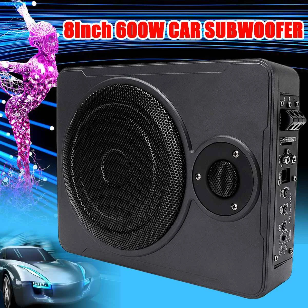 

8 Inch 600W Car Home Subwoofer Under Seat SubStereo Subwoofer Car Audio Speaker Music System Sound Car Subwoofers Speaker