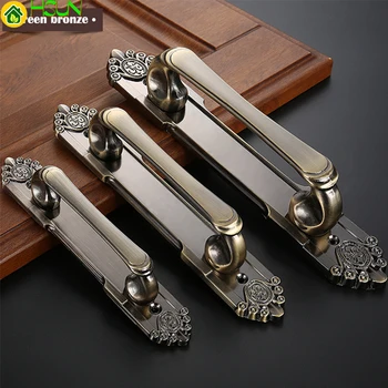 Vintage Door Handles European Style Zinc Alloy Furniture Handles and Knobs for Kitchen Cabinet Drawers Pulls 10pcs top quality zinc alloy solid door handles european antique furniture handles drawer pulls kitchen cabinet handles