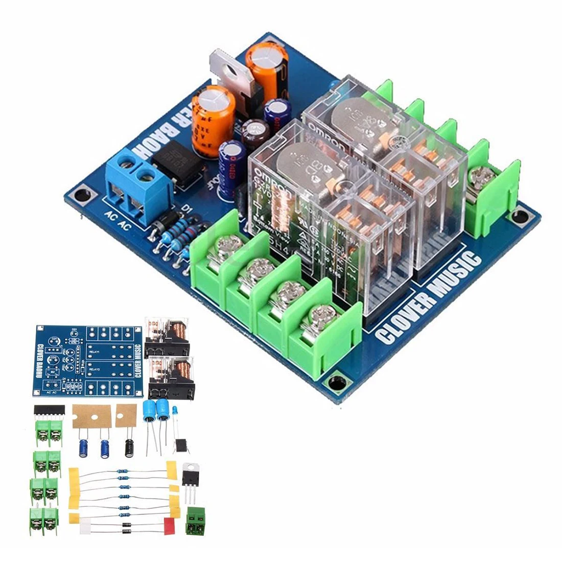 12-24V двойной релейный 7812+ UPC1237 модуль защиты динамика DIY Kit для HIFI