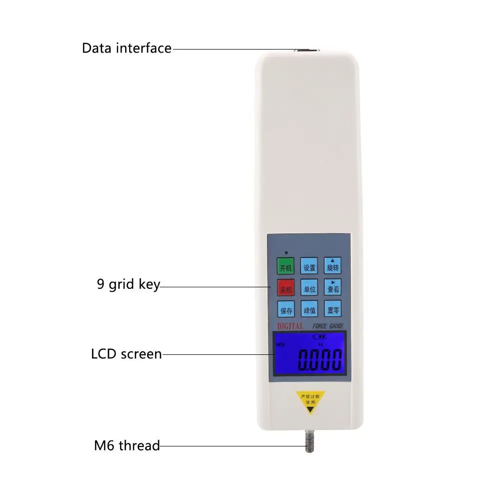 AC100-240V SH-100 Измерение силы тестер цифровой динамометр метр 1-100N ЕС Plug
