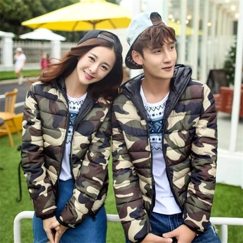 

Winter Jacket Coat Fashion Camouflage Cotton Padded Windproof Military Warm Brand Hooded Outerwear Male Down Parkas