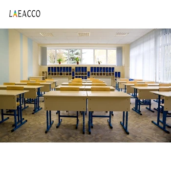 

Laeacco School Backdrop Classroom Desk Blackboard Photography Backgrounds Customized Photographic Backdrops For Photo Studio