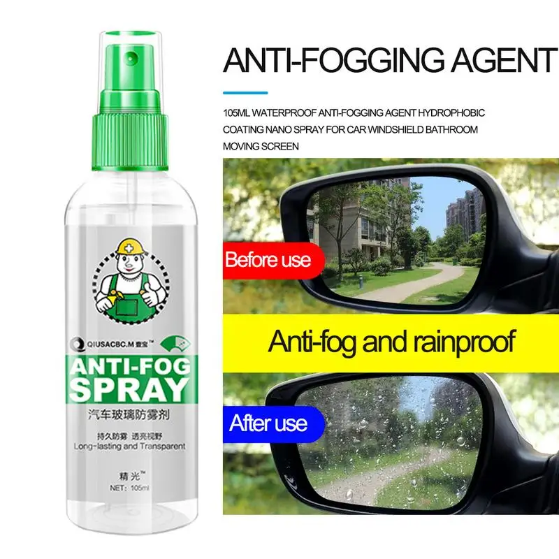 

105Ml Waterproof Anti-Fogging Agent Hydrophobic Coating Nano Spray for Car Windshield Bathroom Moving Screen