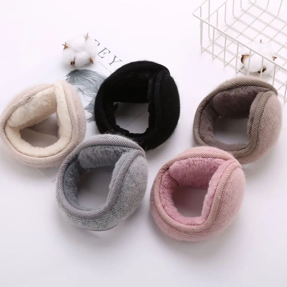 

Winter Unisex Men and Women Fleece Warmer Earmuff Warm Plush Cloth Ear Muffs Cover Earwarmers Ear Muffs Earlap Warmer 5 Color