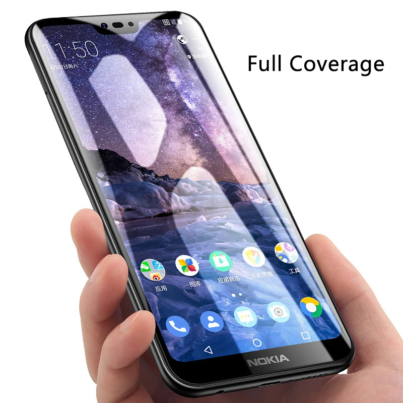 

9D Tempered Glass for Nokia 5.1 Plus Protective Glass For Nokia 5 6 3.1 5.1 6.1Plus X5 X6 Screen Protector Nokia5.1 5.1Plus Glas