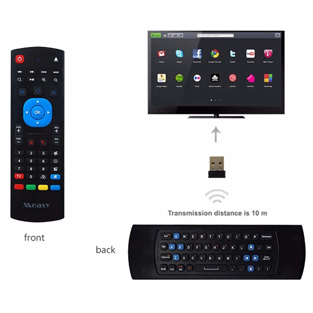 MEASY GP811 2 4G воздушная мышь с мини клавиатурой ИК Обучение беспроводной пульт