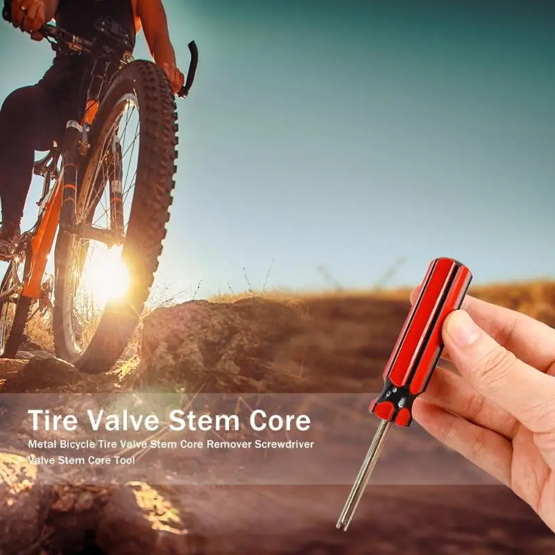 Metal Bicycle Tire Valve Stem Core Remover Screwdriver Valve Stem Core
