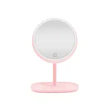 Освещенное туалетное зеркало перезаряжаемое с регулируемой яркостью сенсорный экран Led макияж Столешница зеркало для косметического бритья в ванной комнате